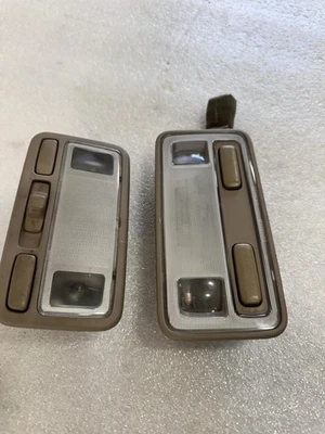 1999 2000 2001 2002 2003 2004 ACURA RL LUCES DOMO PAR DE LÁMPARAS DE TECHO BEIGE Foto 1 de 4