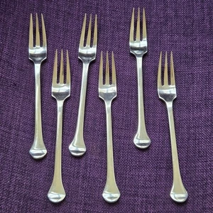 5 Salad Forks Dansk KOBENHAVN Stainless Flatware Korea Satin Modernist Comb Ship - Picture 1 of 3