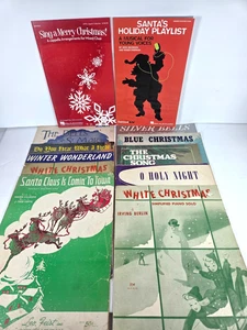 Vtg Lot of 12 Christmas Sheet Music & 2 Songbooks Musicals 1934-2009 Holiday - Picture 1 of 21