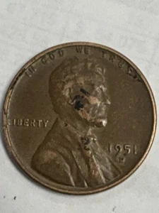 1951 D Wheat Penny Error (Letter L In Liberty Too Close To / On Rim) RARE - Picture 1 of 4