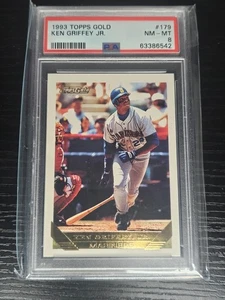 1993 Topps - Ken Griffey Jr #179 Gold PSA 8 - Picture 1 of 2