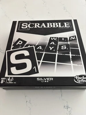 Hasbro Gaming Scrabble Silver Line Edition Family Board Game 2-4Players Age 8+  - Image 1 of 4