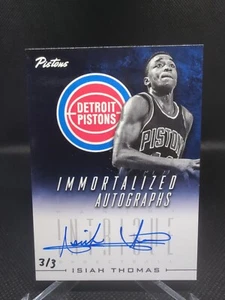 2013-14 Panini Intrigue Isiah Thomas Immortalized Autographs /3 Detroit Pistons - Picture 1 of 2