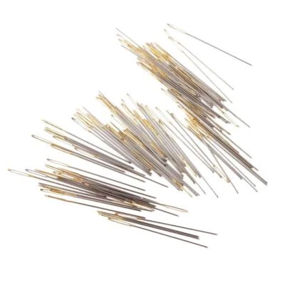 100 Pieces Mixed Sliver Gold Large Eye Embroidery Stitch - image 1 of 4