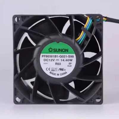 SUNON PF80381B1-Q021-S99 8038 DC12V 14.4W 8CM 4-Pin Cooling Fan - Image 1 of 2