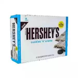 HERSHEY'S Cookies 'n' Creme King Size Candy Bars, 2.6 oz, 18Count Jumbo Bag - Picture 1 of 2