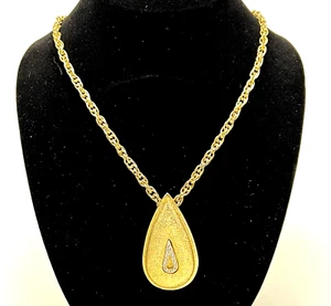 Collar para mujer Park Lane tono dorado lágrima colgante cadena pedrería 15 pulgadas - Imagen 1 de 11
