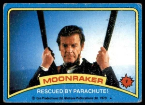 1979 Topps James Bond Moonraker #7 ¡Rescatado por paracaídas! - Imagen 1 de 2