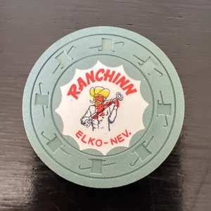 VINTAGE ELKO NEVADA **RANCHINN** Roulette Chip 60er Jahre - Bild 1 von 5