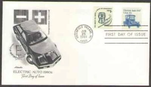 US. 1906. 17c. Electric Auto 1980s. Artmaster FDC - Picture 1 of 1