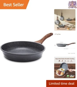 Omelette Pan Granite 8 Inch Non-Stick Healthy Cookware Induction Safe - Picture 1 of 11