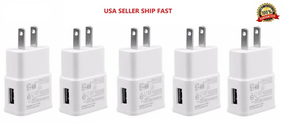 5x 2A USB Power Adapter AC Home Wall Charger US Plug For Samsung Galaxy S6/S7 - Image 1 of 1