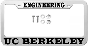 Marco de matrícula acero inoxidable cromo vinilo para UC BERKELEY ENGINEERING - Imagen 1 de 7