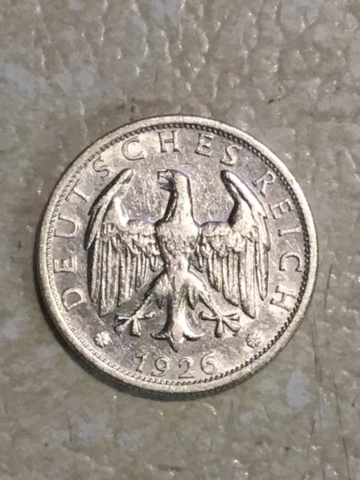 Germany 2 Mark 1926-F Silver Coin - Weimar Republic - Image 1 of 2