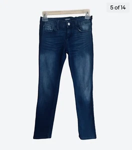 Old Navy Girls Size 10 Regular Skinny Jeans Blue Adjustable Waist Stretch - Picture 1 of 12