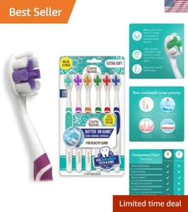 6 Pk Ultra Soft Toothbrush 8000+ Softex Bristles for Sensitive & Receeding Gums - Picture 1 of 8