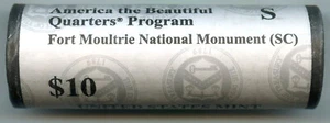 2016-S Fort Moultrie National Park America Beautiful $10 Coin Roll US Mint - A69 - Picture 1 of 3
