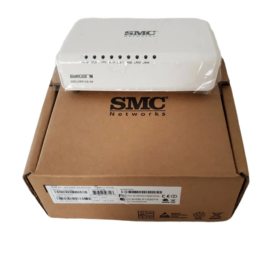 SMC Network 150 Mbps 4-Port Wireless Broadband Router SMCWBR14S-N4 - Image 1 of 4