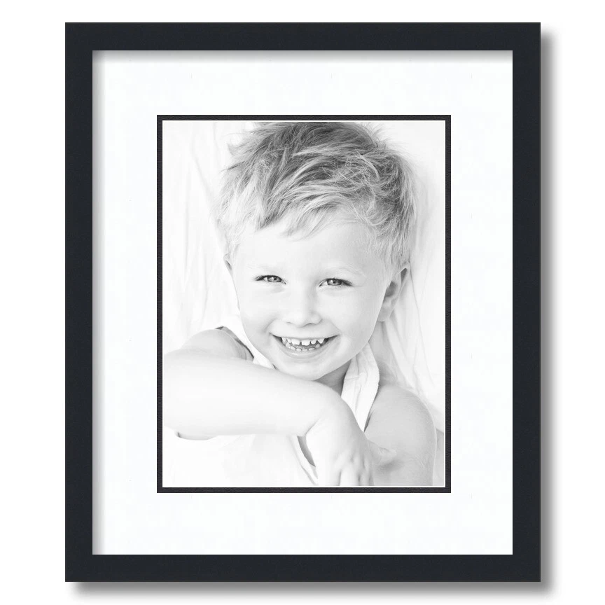 Матовая черная рамка для картин ArtToFrames 14x17 с двойным ковриком 2 дюйма, отверстие 10x13 - Изображение 1 из 1