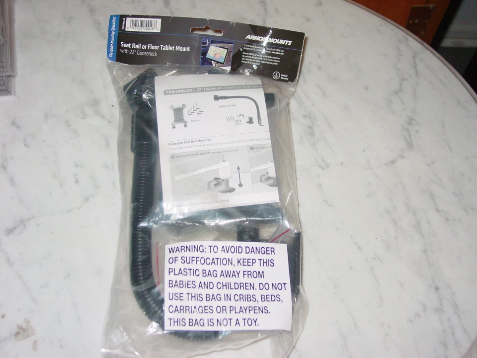 Mounts TAB188L22 Car or Truck Seat Rail or Floor Tablet Mount with 22 inch NEW! - Image 1 of 4