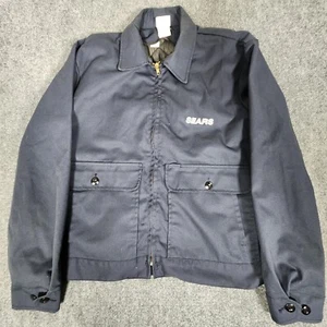 Vintage Sears Lined Work Chore Mechanics Jacket Med Fit - Picture 1 of 7
