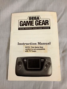 Sega Game Gear OEM Manual - Picture 1 of 2