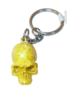 NOS Skull Key Chain Keychain Car Keys Halloween Skeleton Aged Look - Picture 1 of 6