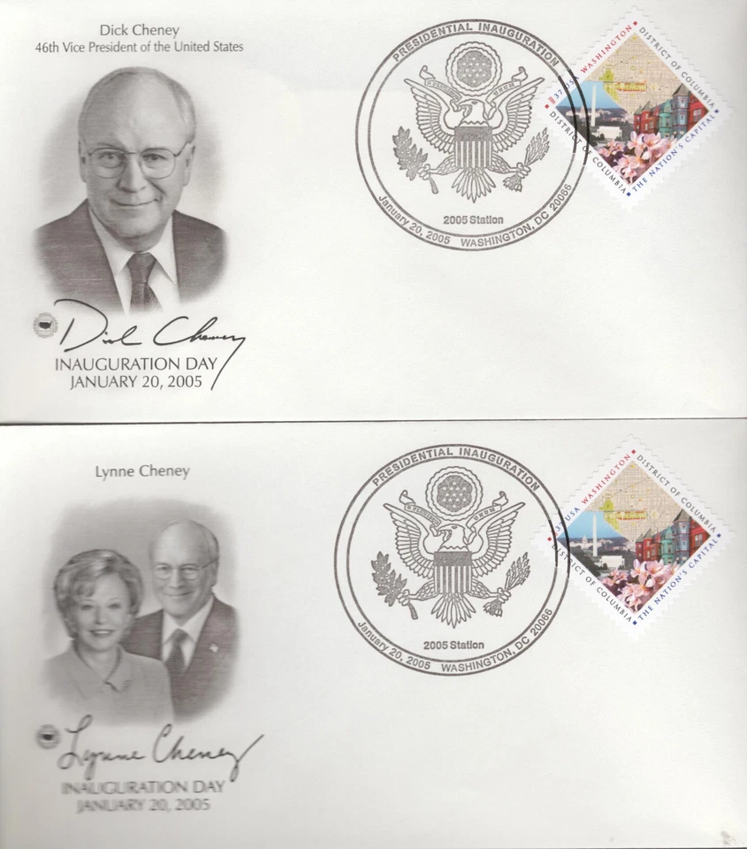 Dick Cheney VP 2005 inauguración día cubierta dos cubiertas PCS Foto 1 de 1