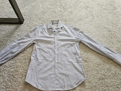 Camisa Brunello Cucinelli Calce Básico Azul Blanco Rayas Talla S Italia, #A Foto 1 de 4