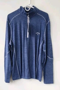 Callaway 1/4 Zip Golf Sweatshirt Pullover Jacket Medium Men’s Blue - Picture 1 of 7