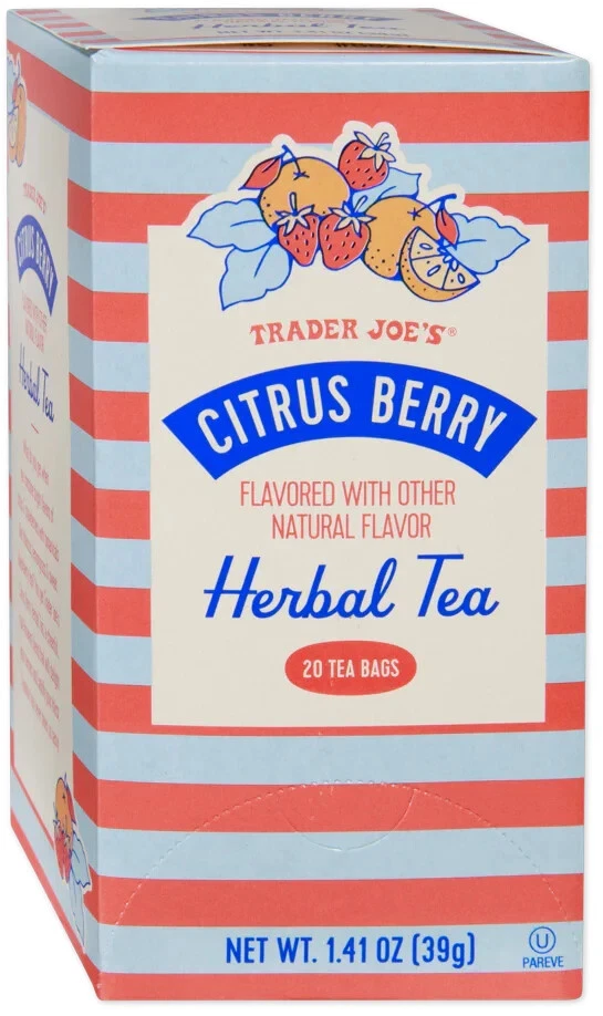 Trader Joe's CITRUS BERRY Herbal Tea 20-Tea Bag Great Hot or Iced! * BB 9/2027 * - Image 1 of 1