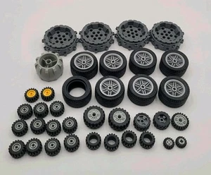 Lego Reifen Räder Felgen Konvolut 37 verschiedene Größen & Stile lose unvollständig - Bild 1 von 10