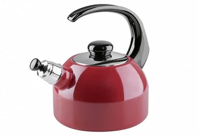 Riess Flötenkessel Wasserkocher Wasserkessel Emaille 2 Liter rot Topf Teekessel - Bild 1 von 4