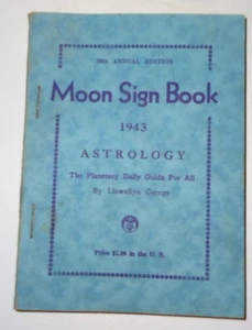 1943 38 Annual Edition Moon Sign Book Astrology Vintage Planetary Guide - Imagen 1 de 1