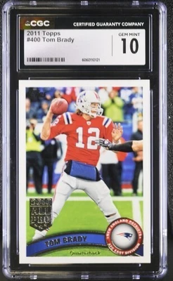 Topps Football Tom Brady #400 CGC 10 2011 Foto 1 de 2