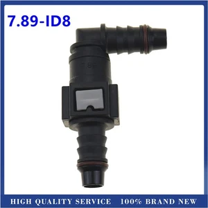 1 Set Elbow 90 Degree Nylon Fuel Line Quick Connect Release Hose 7.89mm ID8 - Picture 1 of 3