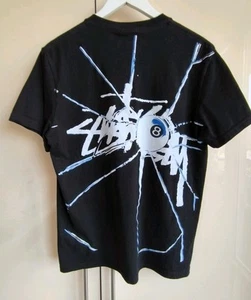Stussy Shattered 8-Ball Tee Black Vintage Streetwear Size M - Picture 1 of 5