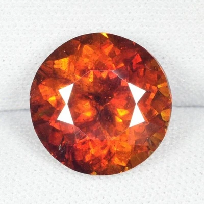 11,60 ct ROJO NARANJA BRILLANTE / ESFALERITA NATURAL - Redondo - Ver Vdo 091 WH Foto 1 de 2