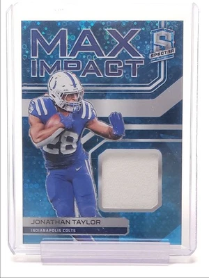 JONATHAN TAYLOR 2022 SPECTRA MAX IMPACT PATCH NEON BLUE PRIZM /60 Q4916 - Image 1 of 2