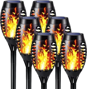 12 LEDs Solar Torches for Garden - Automatic On/Off Function - Picture 1 of 10