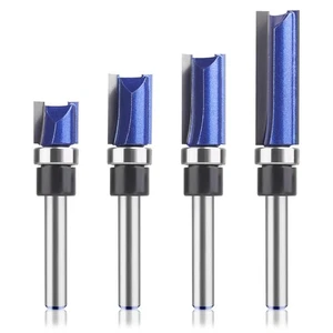 Professional Pattern Flush Trim Router Bits 1/4 Inch Shank, Bottom Bearing Fl... - Picture 1 of 5