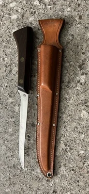 Vintage Western S-W76 Fillet Knife w Sheath, Made In USA - Image 1 of 4