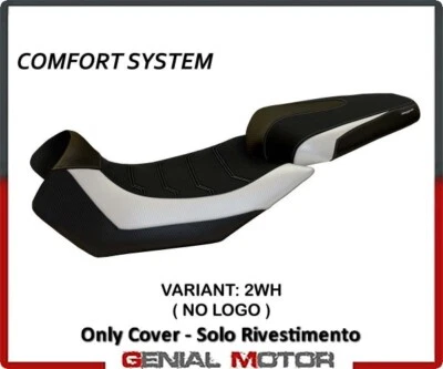 Funda sillín asiento Nuoro 2 Com blanco (WH) T.I. APRILIA CAPONORD 1200 2013>2017 Foto 1 de 2