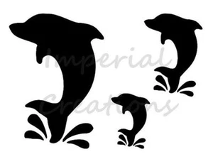 Plantilla Hoja de Plástico DOLPHIN Sea Life Water Splash 8,5"" x 11"" NUEVA S18 - Imagen 1 de 2