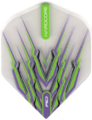 RED DRAGON SNAKEBITE GREEN & PURPLE MOHAWK Dart Flights: 3 per set
