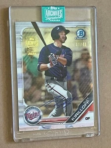 2024 Topps Archives Signature Series ALEX KIRILLOFF 2019 Bowman Chrome AUTO /41 - Picture 1 of 2