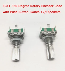 1Pcs EC11 360 Degree Rotary Encoder Code with Push Button Switch 12/15/20mm - Picture 1 of 10
