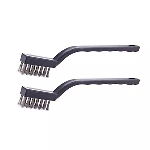 2X Wire Brush Stainless Steel Brushes Small Cleaning Tools Cleaner Black Mini - Picture 1 of 4