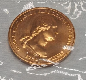 George Washington 1789 Copper Commemorative Peace & Friendship Coin.  - Picture 1 of 2