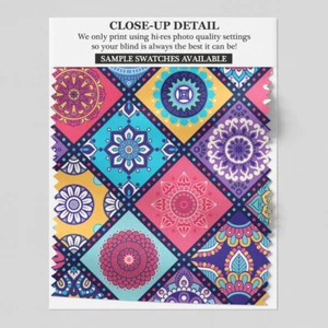 205 Boho Colourful 3 Roller Blind - various sizes, blackout FREE UK delivery - Picture 1 of 4